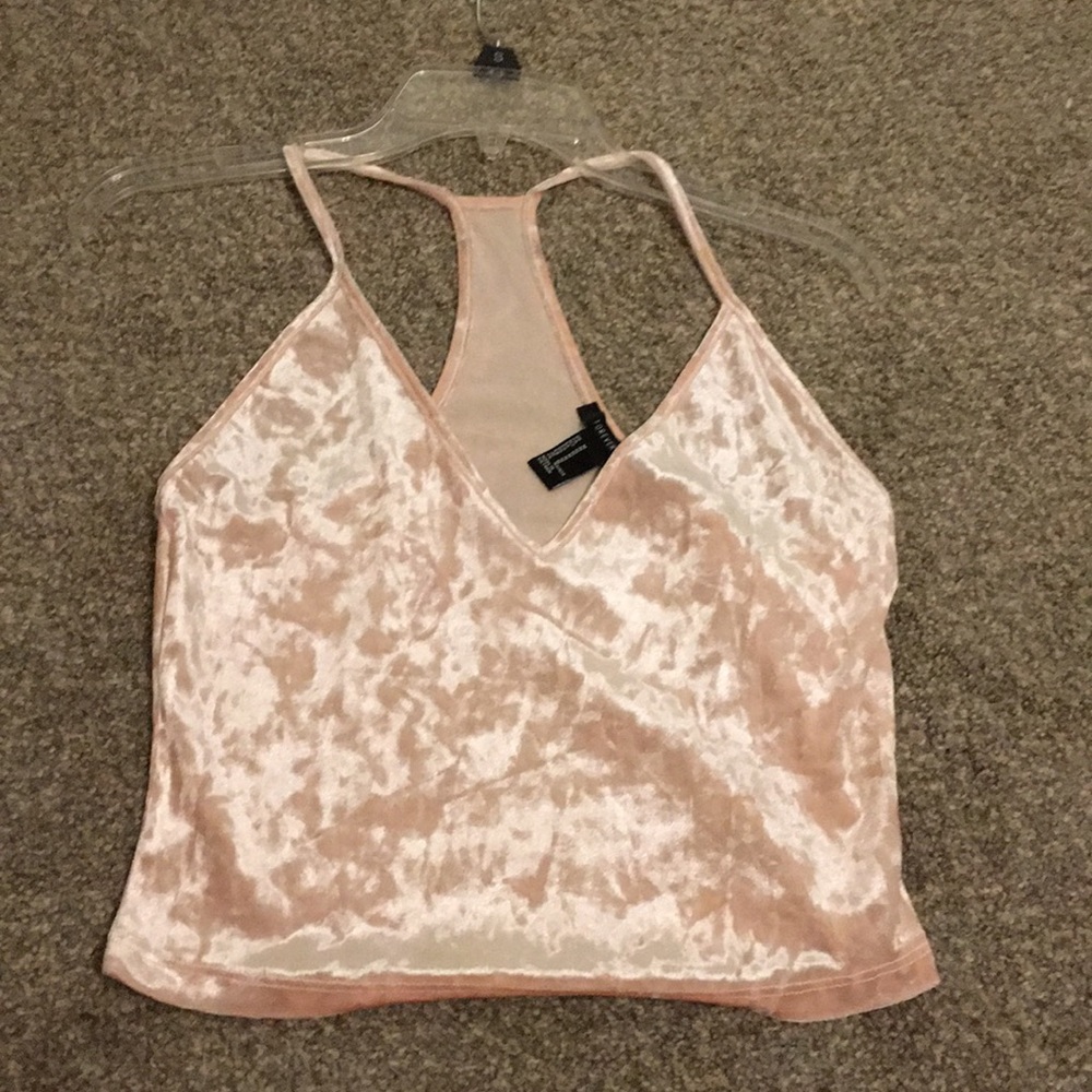 Velvet crop top